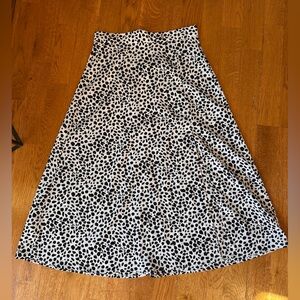 Black and White Cheetah print skirt